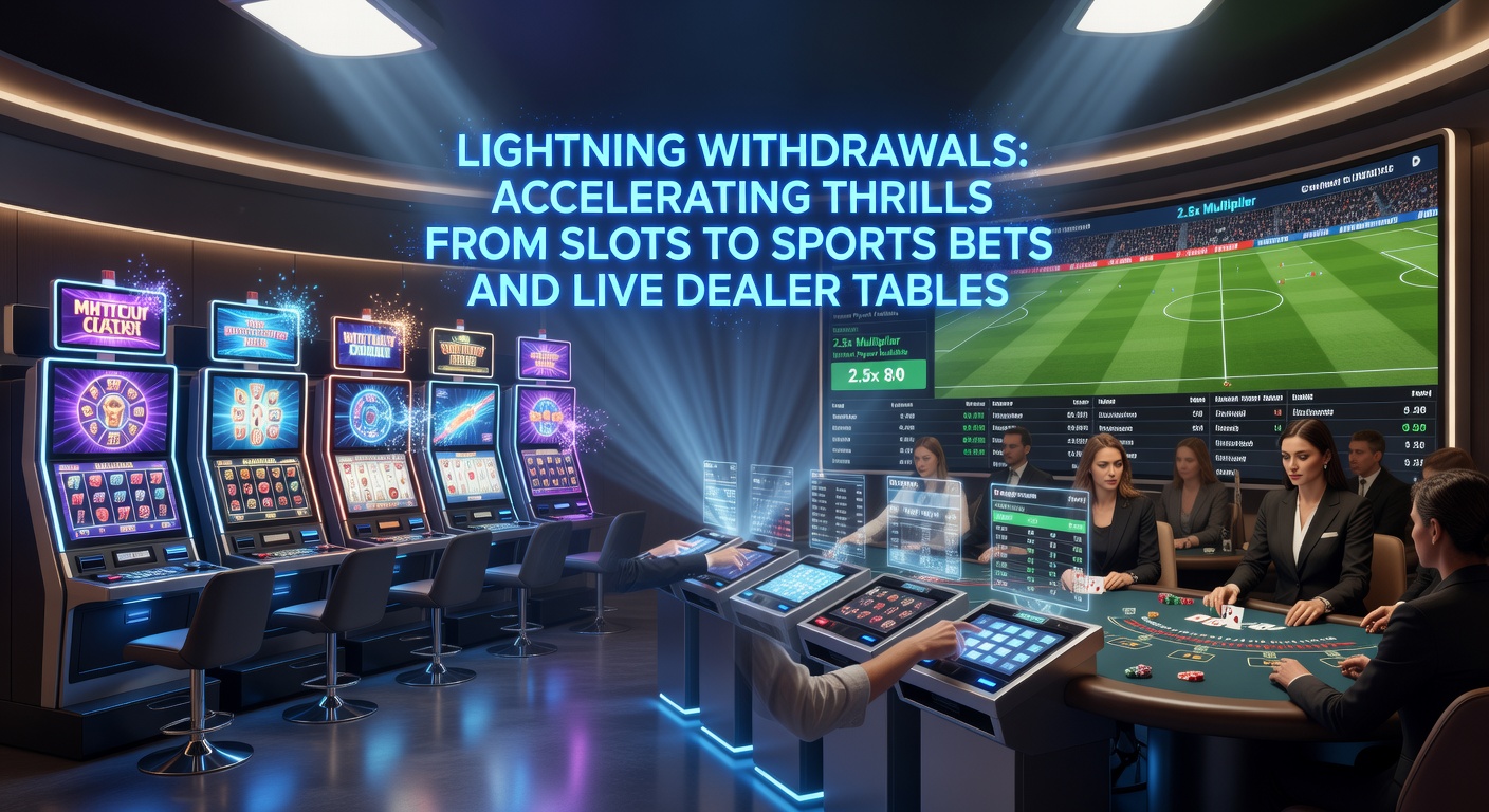 Live-Dealer-Tisch mit Sportwetten-Overlay und Lightning-Auszahlungs-Icon, das Geschwindigkeit symbolisiert